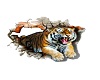 3D Tiger break wall