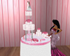 Pink & White Wedding Cak
