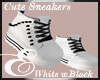 CUTE WHITE SNEAKERS BLCK