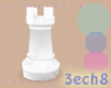 Chess Rook White Marble
