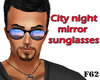 City night mirror glass