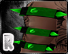 R- GREEN SPIKE ARM BANDS