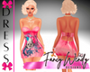 Floral Skull PVC Dress