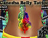 Ganesha Rave BellyTattoo