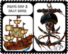 Pirate ship & Jolly Rogr