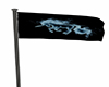 blue unicorn black flag