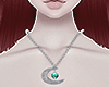 Moon necklace white