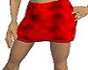 Red Mini Skirt Velvet