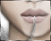 chain piercing lips