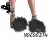 ［Y］fur-sandals/black
