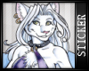 [FP] White Cat Sticker