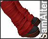 RED LEG WARMERS BOOTS