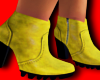 $ Leather Heels Yellow
