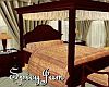 Antique Wood Canopy Bed