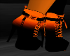 black/orange boots