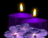 Animated purple candles