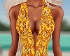 Orange Beaded Gown