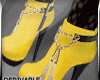 Yellow ankle boots