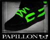 *P Black&green dj shoes