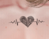 heart chest tattoo