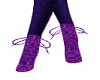 Purple Glitter Boots