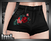lmL Shorts Black Rose