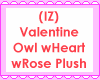 Owl wHeart wRose Plushie