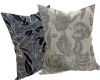 (b)(w) flowered pillows