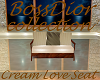 $BD$ Cream Love Seat