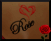 Rose Name Back Tattoo