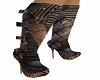 leather n bronze boots