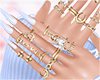 ♥ Blue Nails + Rings