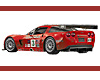 Red Corvette race car