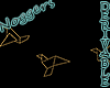 Wall Wireframe Bird Gold