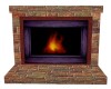 Colored Brick Fireplace
