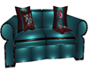 Teal  2seater couch