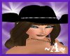 ~A~Cowgirl Hat/hair brn