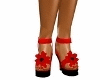 Red/Black Flower Heels