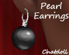 C]Black Pearl Earrings