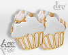 White Cupcake Earrings