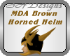 Brown Dragon Horned Helm