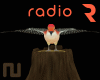 Woodpecker/Stump w/Radio
