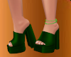 bubble green heels