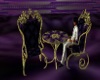 purple an gold chair