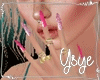 Y| Nails Pink + Rings