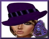 Purple Hat W/Brown Hair