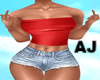 AJ  Tube Top  Red