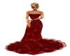 Mar - Strapless Gown Red
