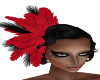 20s Red/BLK Hair Feather