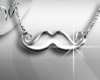 *W* Mustache Necklace